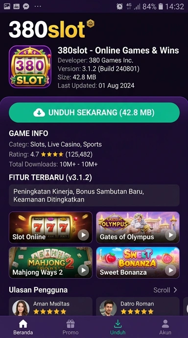 Unduh APK 380slot dan Nikmati Permainannya