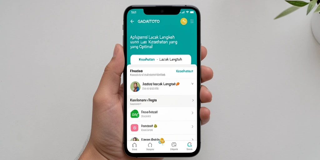 Tampilan antarmuka utama GADAITOTO dengan fitur Lacak Langkah.