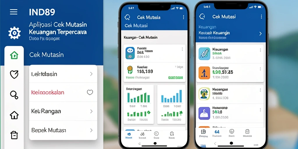 Tampilan aplikasi IND89 yang menampilkan mutasi keuangan secara real-time.