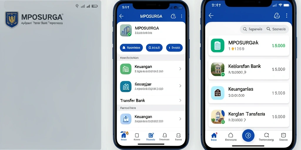 Tampilan antarmuka MPOSURGA yang sederhana dan efisien untuk transaksi keuangan.