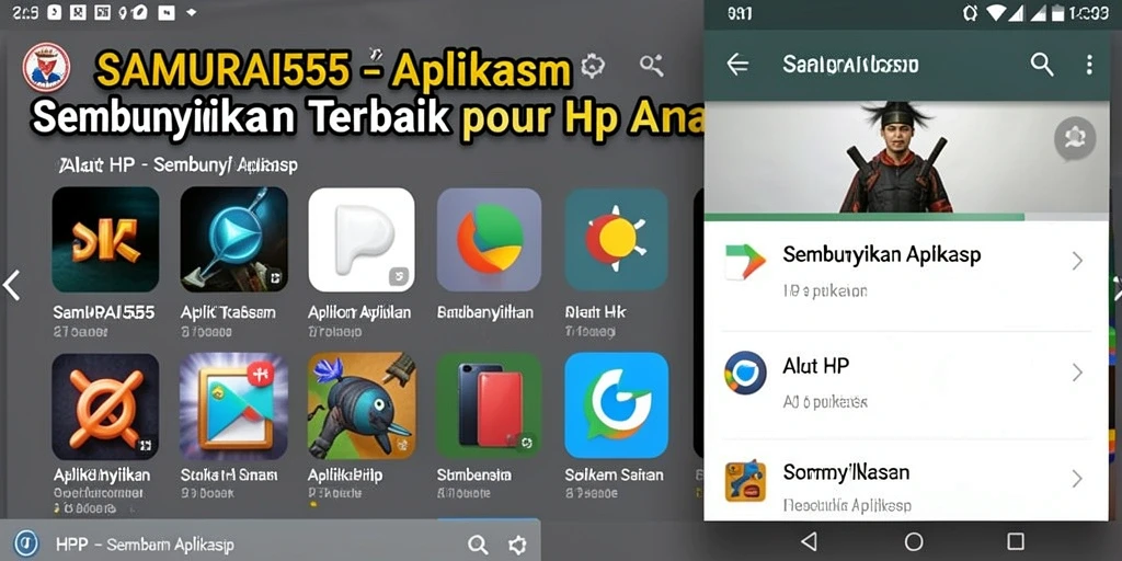 Tampilan antarmuka SAMURAI555 yang mudah digunakan untuk menyembunyikan aplikasi.