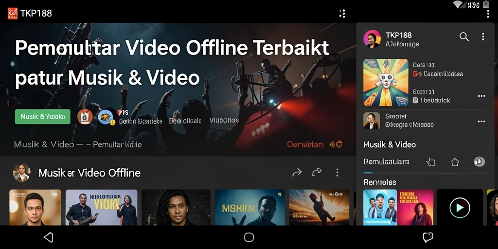 Antarmuka sederhana TKP188 untuk Pemutar Video Offline.