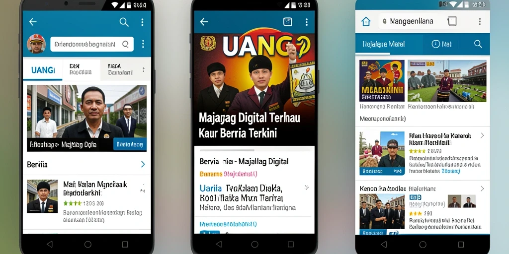 Antarmuka UANG yang modern dan menarik perhatian para pembaca.